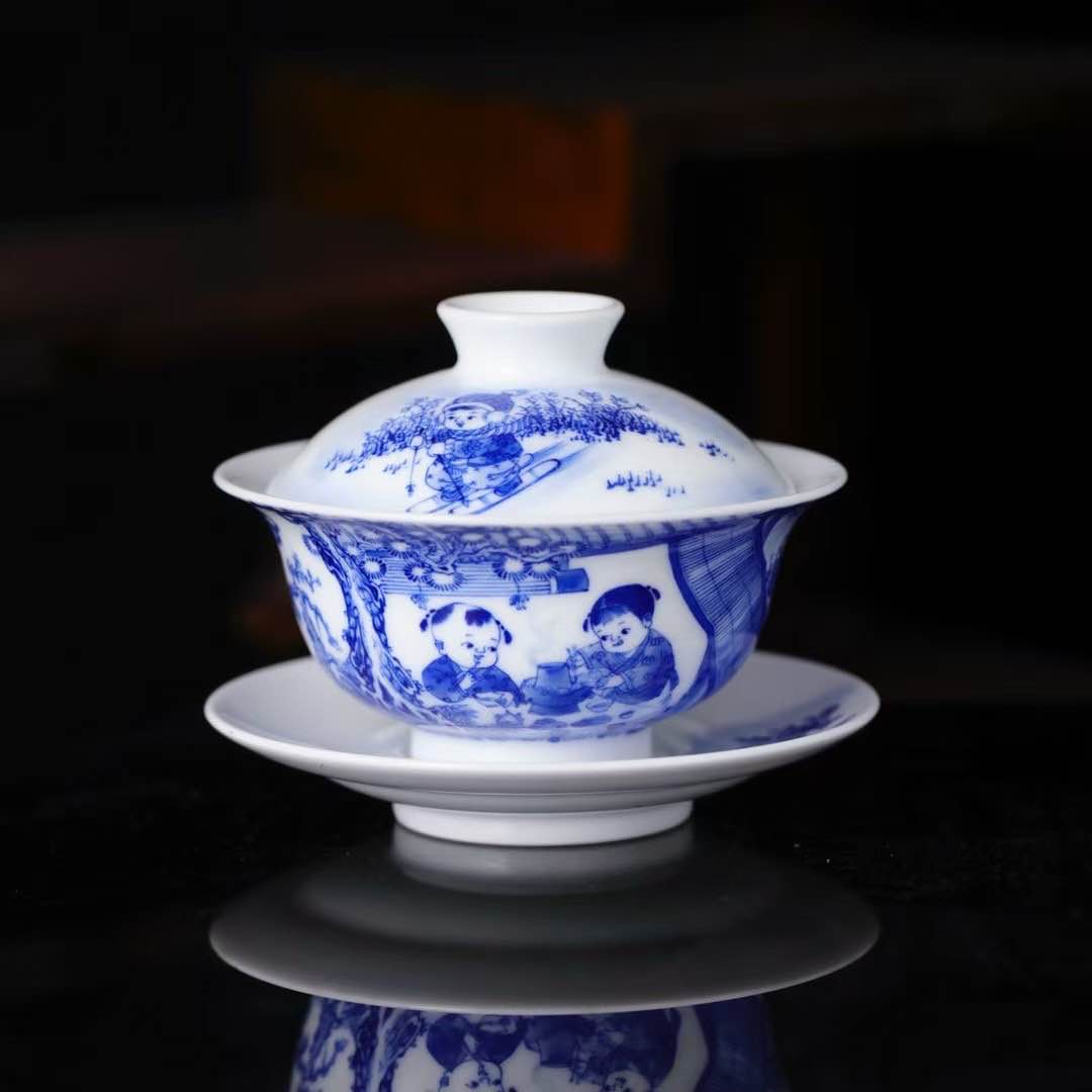 Jiu Duan Shao 九段妙手婴戏盖碗