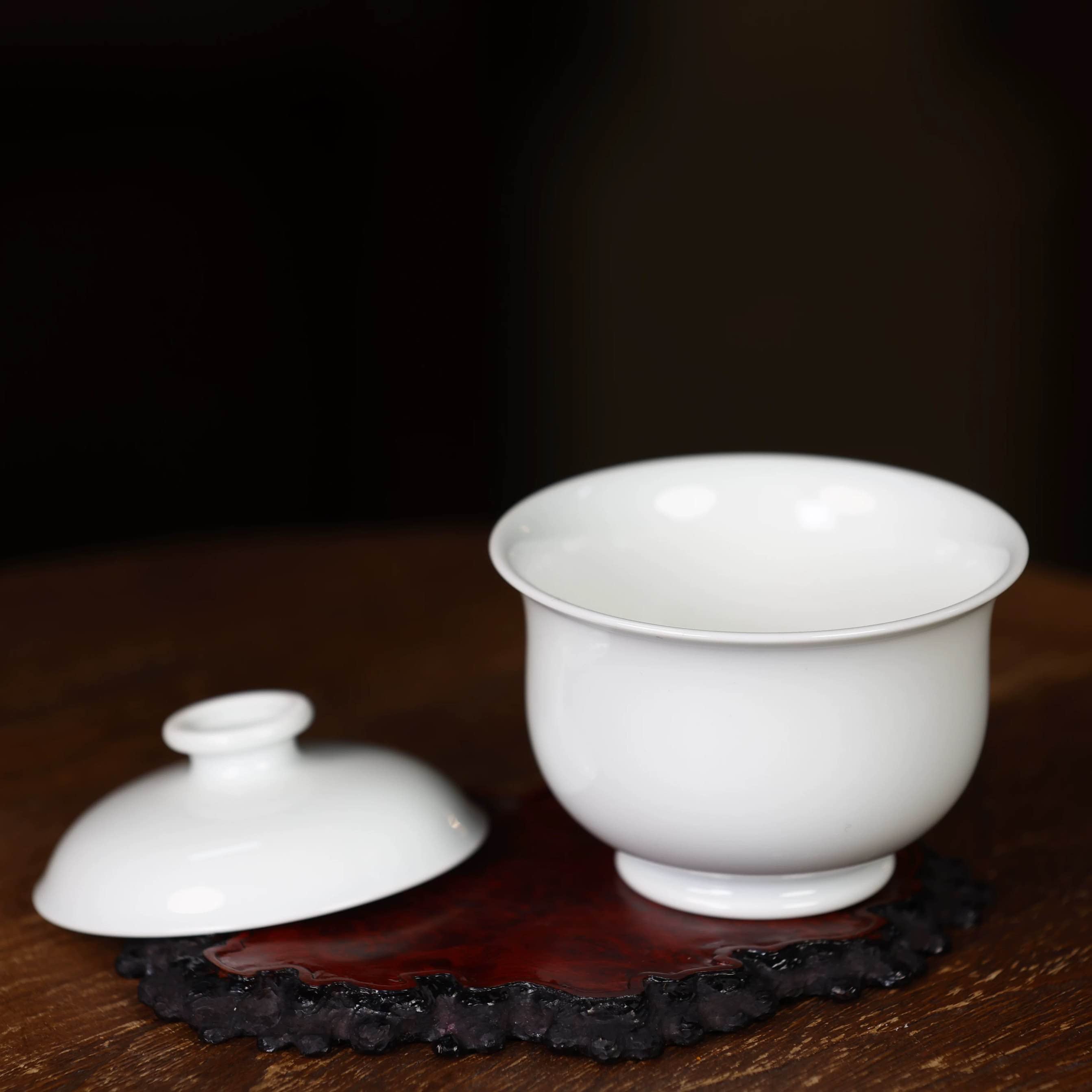 Liujianfeng Kiln white porcelain Gaiwan 刘建锋窑白瓷盖碗