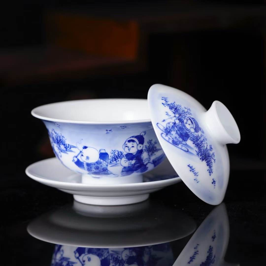 Jiu Duan Shao 九段妙手婴戏盖碗