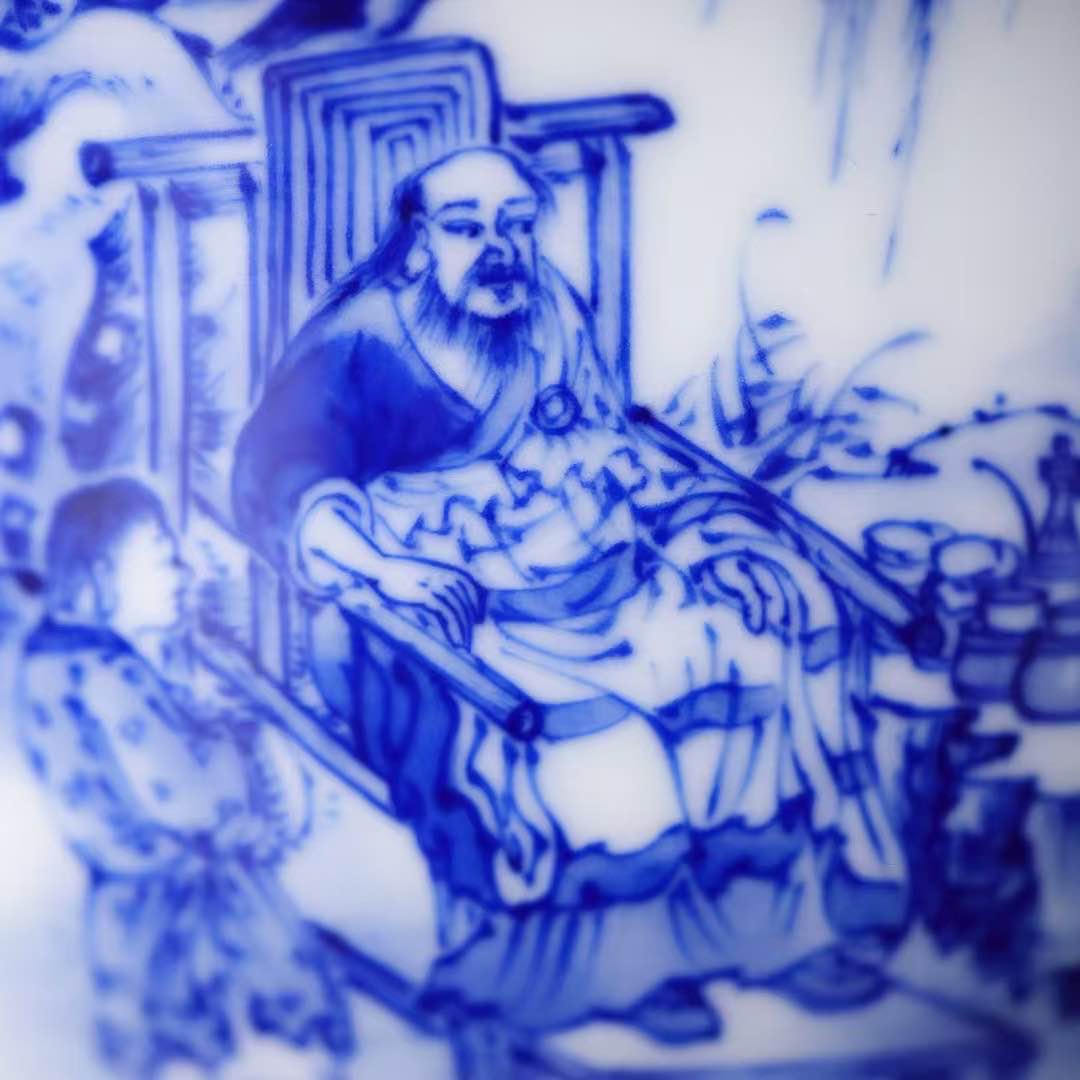 Jiu Duan Shao 九段妙手品茶图盖碗