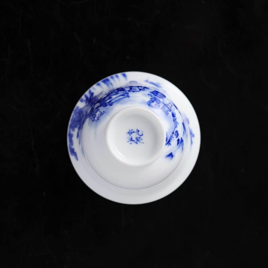 Jiu Duan Shao 九段妙手品茶图盖碗